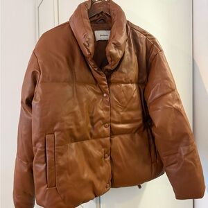 Stradivarius Brown Puffer Jacket Size L